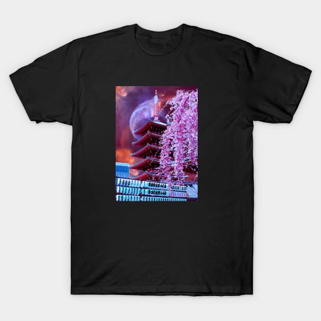 Tokyo Space Outer Galaxy T-Shirt by JeffDesign